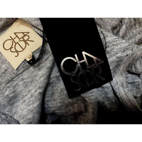 Chaser Strap Back Gray Heather Cami Tank Top Sz M Stretch Curved Bottom Hem NEW - Picture 4 of 6